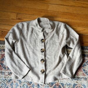 Women's Cream Button-Front Knit Cardigan Sweater